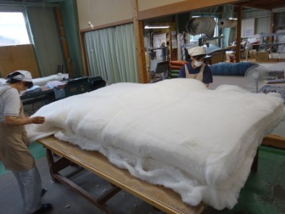 極上純綿　もめん布団　掛敷セット　(みやび柄・赤)【CW100W】