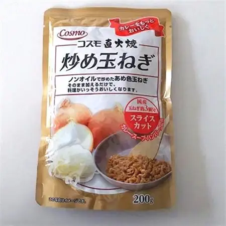 コスモ食品　千葉いすみ工場製造　コスモ直火焼炒め玉ねぎ(粗みじん切り4袋、スライスカット4袋)_惣菜・加工品   _【1091061】