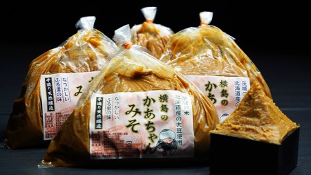 老舗の味「横島醤油納豆」 手造りかあちゃん味噌 1kg×4袋セット