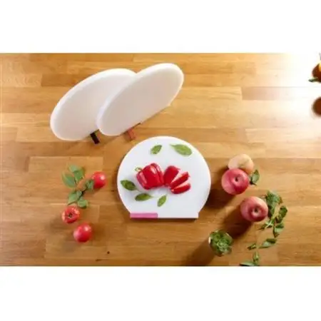 家庭用デザインまな板　シェルチョップ(スタンド色ピンク)【1315387】