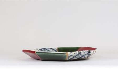 【美濃焼】漆陶 つなぎ八角プレート(20cm) 黒【宗山窯】 食器 皿 プレート メイン皿 パスタ皿 ワンプレート 縁起物 漆 呉須 染付 工芸品 職人 黒 ブラック 陶器 セット 送料無料 [MBI021]