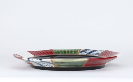 【美濃焼】漆陶 つなぎプレート(21cm) 黒【宗山窯】 食器 プレート 皿 丸皿 和モダン 陶器 和風 ワンプレート メインディッシュ ブラック 送料無料  [MBI029]