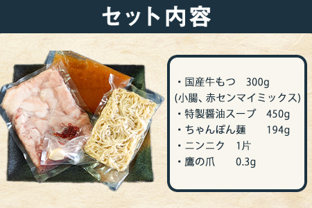 特撰博多もつ鍋 【まろやかあごだし醤油仕立て】 2～3人前 300g 独楽《30日以内に出荷予定(土日祝除く)》