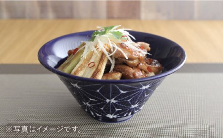 【波佐見焼】ホワイトライン麻 どんぶり マットブラック 食器 皿 【翔芳窯】 [FE100] 波佐見焼