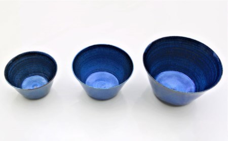 【陶器市特集】【波佐見焼】藍巻 スタイルボール ボウル （いれこ） 3点セット 食器 皿 【協立陶器】 [TC41] 波佐見焼