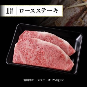 【定期便】宮崎牛３ヶ月定期便Ｂ‐１ 肉 国産 九州産 宮崎県産 牛肉