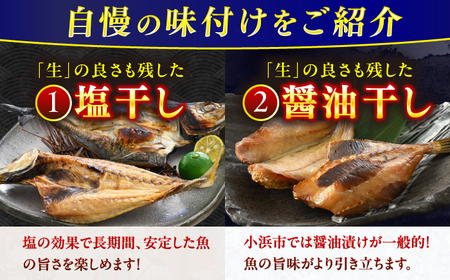 【加福鮮魚】 季節の旬の魚をお届け！"生"干物厳選詰め合わせ 計900g以上 一夜干し 醤油干し 味噌漬け 塩干し 小浜市 / 加福鮮魚 【配送不可地域：北海道・沖縄・離島】 [BFBC011] 