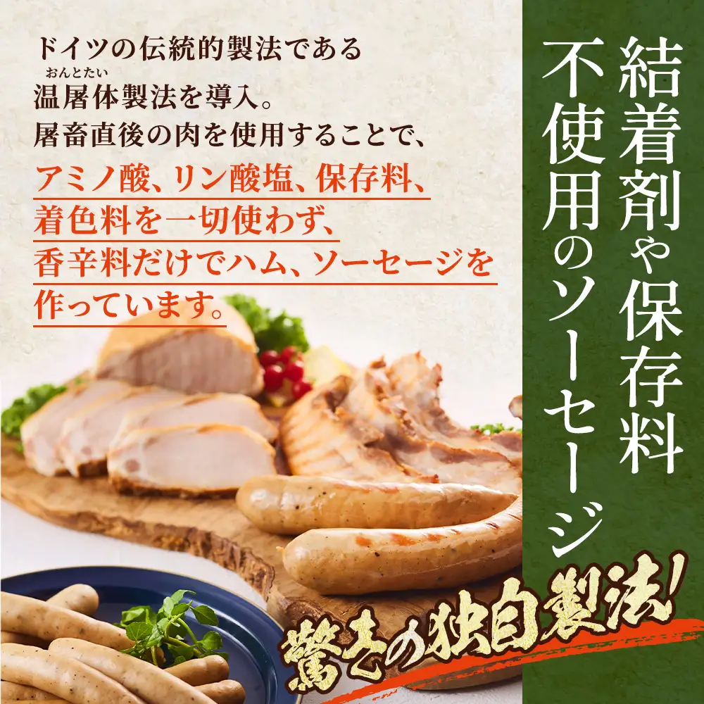 【ハム・ソーセージ】加工品セットA (ハム・ソーセージ等) 1200g 