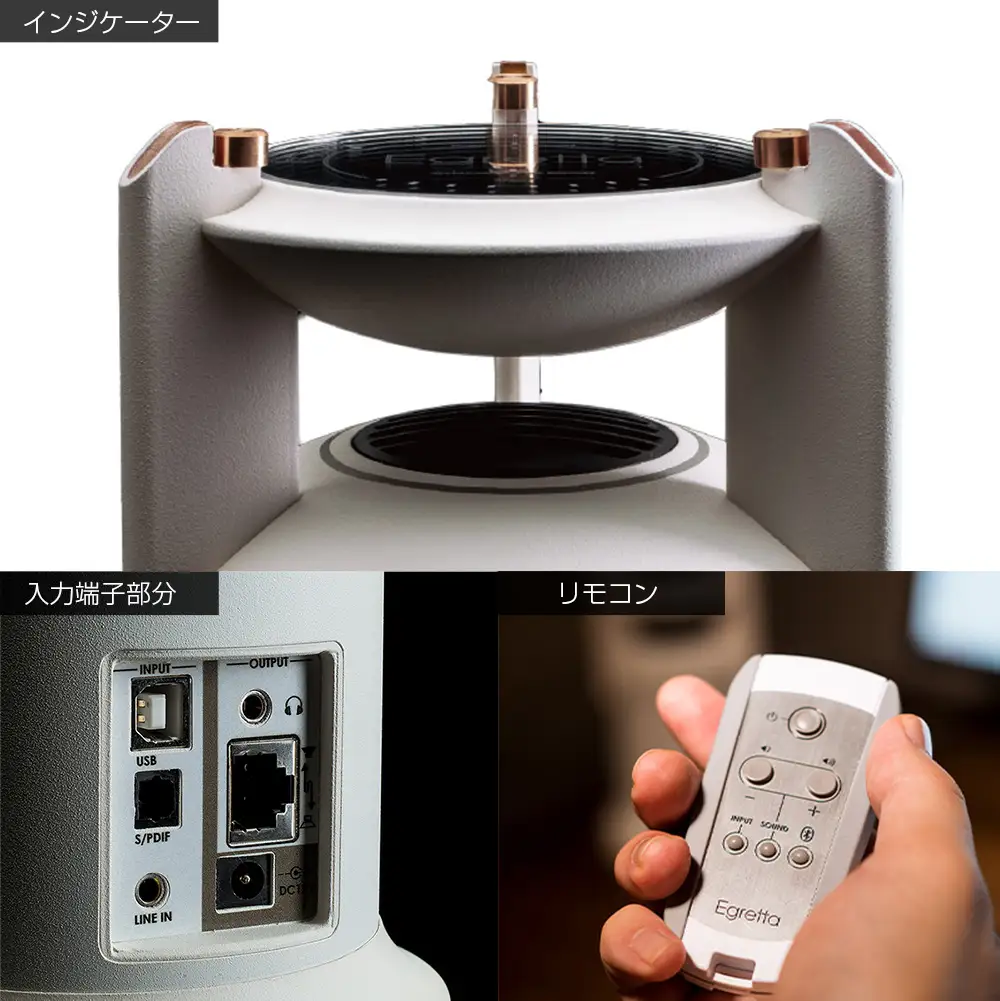 スピーカー オーディオ 全方位 無指向性 Egretta エグレッタ TS-A200s ハイレゾ モノラルスピーカー デスクトップサイズ オオアサ電子 アンプ非搭載 2本_OE025_007