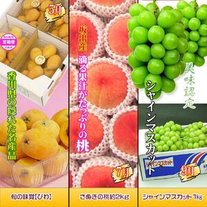 坂出産のフルーツとさぬきの特産品の定期便7回【Cコース】