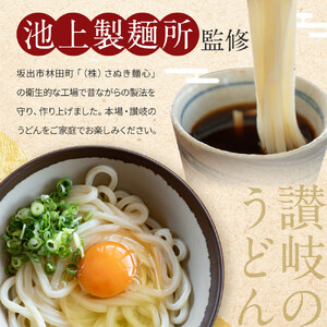 讃岐生うどん12食入（1袋3食入×4袋）＊鎌田醤油だし醤油付＊  池上製麺所監修！｜うどん 生麺 鎌田醤油 人気 うどん 生うどん 生めん うどん 讃岐 うどん さぬき うどん