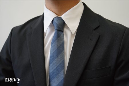 【Hadashin】トップ糸ネクタイ（青系統）3本セット　ネクタイ シルク プレゼント フォーマル ビジネス