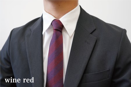 【Hadashin】トップ糸ネクタイ（赤系統）3本セット　ネクタイ シルク プレゼント フォーマル ビジネス