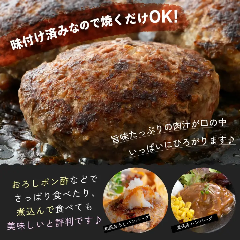 ハンバーグ 若狭牛入  5個セット 計650g（個包装 約130g  5個）味付きハンバーグ 冷凍 [e02-a019]