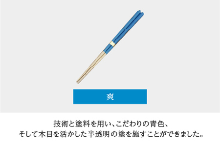 Kyutarou BLUE　箸 23cm　爽 