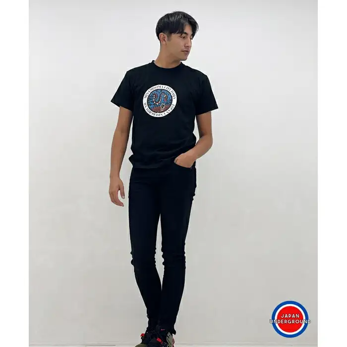 マンホールTシャツ 黒 Lサイズ ｜ Tシャツ 福島県