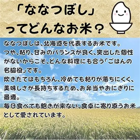 【令和7年産】北海道深川産ななつぼし10kg(5kg×2袋)(普通精米)【1296660】