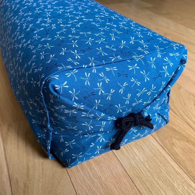 天然そば枕 青 カバー付き 枕