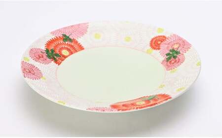 有田焼 錦菊花尽くし 7寸丸皿 21cm 2枚セット【丸兄商社】食器 器 うつわ 皿 丸皿 パスタ皿 プレート ワンプレート 2枚 セット ペア 縁起物 お正月 おせち ハレの日 銀彩 菊 華やか A40-403