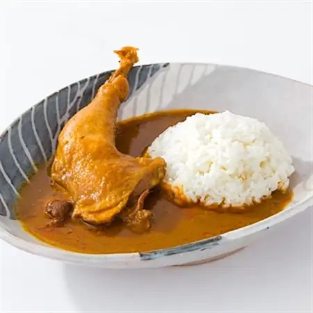 【六ツ美のあの肉カレー＆萬歳】国産おやどり骨付きモモ1本入りカレー＆復古米/大正浪漫セット(辛口)【1315506】