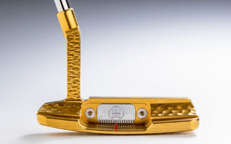 ゴルフ 鉄師田部家謹製ゴルフパターTESSEN（トゥ・ヒール型／ゴールド）[AIAV003]