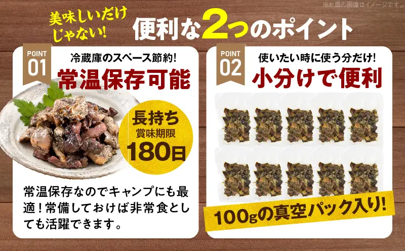 宮崎名物 鶏の炭火焼き 2kg（100g×20パック）