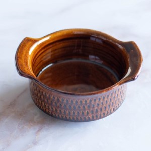 小石原焼 カネハ窯 飛び鉋グラタン皿(飴ツヤ×M) AA43