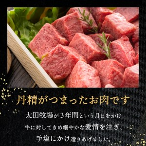 神戸ビーフ　不揃いサイコロステーキ（500ｇ）030OT02N.／神戸ビーフ ステーキ肉 国産 黒毛和牛 ステーキ 高級 肉 霜降り 太田牧場 太田家 牛肉 国産 bbq バーベキュー 焼肉 アウトドア キャンプ 冷凍 焼き肉用 