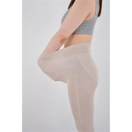 日本製 シルク レギンス 10分丈 腹巻きパンツ おなかひざシリーズ グレージュ 【631-7164_装飾品・工芸品  服飾小物 _【1088655】