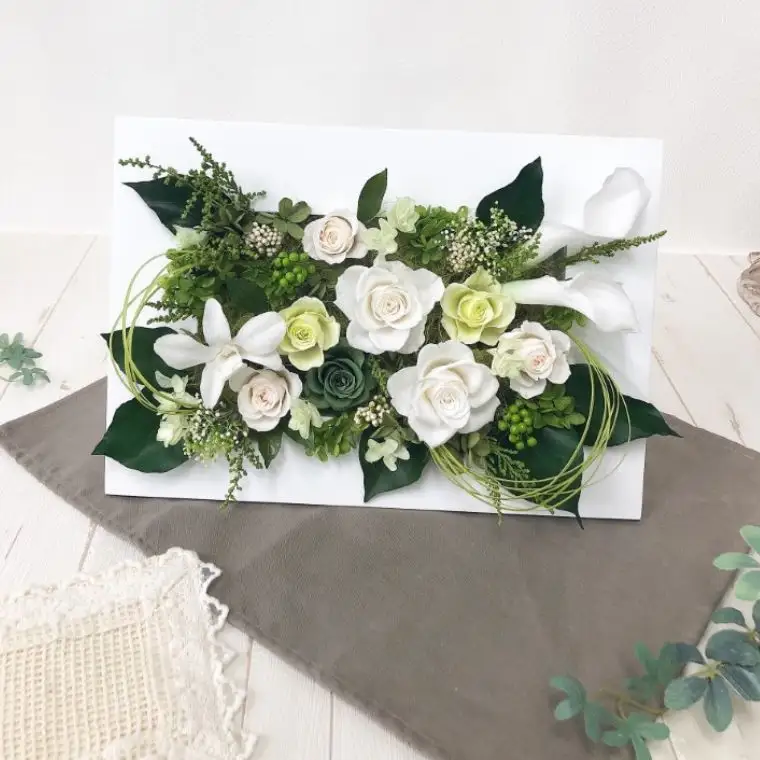 AJ074-2 プリザーブドフラワーアレンジ【レーヴ】春日部市 シュガーパイン