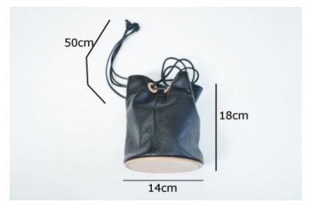 革靴の製法で作る巾着バック(バック底：丸、カラー：ホワイト)_0008-001-T03-1-8