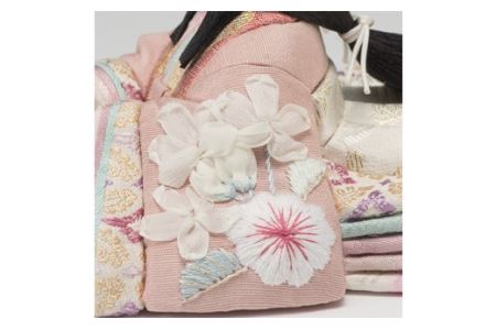 江戸木目込 雛人形 コンパクト刺繍親王飾りセット_0062-005-T03