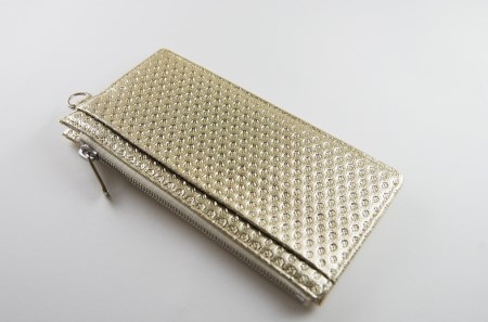 フラグメントケース [ 牛革（スパイク箔）](カラー：ゴールド)_0114-002-T03-1