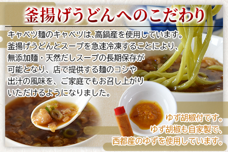 ＜太平寺うどんの釜揚げうどん プレーン麺（2人前）×キャベツ麺（2人前）セット＞翌月末迄に順次出荷【TVで話題沸騰！】【創業45年の味】【c963_th_x2】
