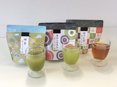 a10-175　和柄ティーバッグ4種6袋セット 煎茶 玄米茶 ほうじ茶 紅茶 お茶
