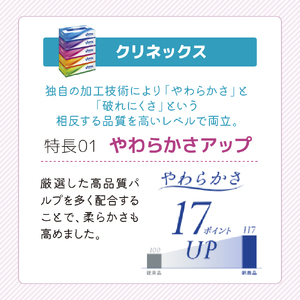 【 定期便 2ヶ月 】 ティッシュ クリネックス 60箱 ( 5箱 × 12パック ) 