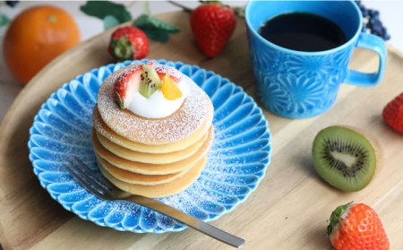 【波佐見焼】マリーゴールド プレート M  オーシャンブルー 2枚セット ケーキ皿 取り皿 食器 皿 【翔芳窯】 [FE114]  波佐見焼
