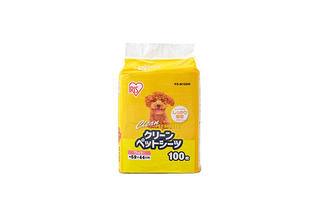 クリーンペットシーツ（ワイド100枚×4パック）ES-N100W アイリスオーヤマ 雑貨 日用品 安心 吸収力 おしっこ 吸収 抗菌 高吸収 ポリマー 逆戻り 臭い ワイドサイズ 動物 