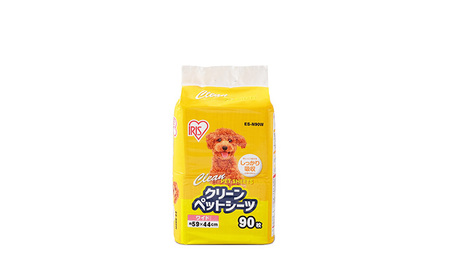 クリーンペットシーツ（ワイド90枚×4パック）ES-N90W アイリスオーヤマ 雑貨 日用品 安心 吸収力 おしっこ 吸収 抗菌 高吸収 ポリマー 逆戻り 臭い ワイドサイズ 動物 