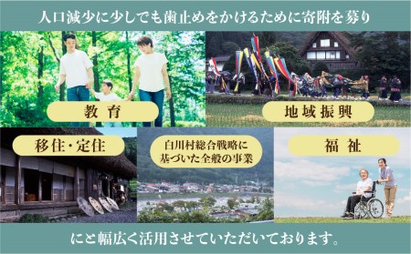 《返礼品なし》5000円 岐阜県白川村への寄附 応援寄附金 世界遺産 白川郷 [S309]