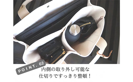 アーミーダック帆布大容量トートバッグ（L）日本製 ファッション カバン 仕切り 軽い 丈夫 仕事 プライベート ママ パパ 収納力 マザーズバッグ  オフホワイト