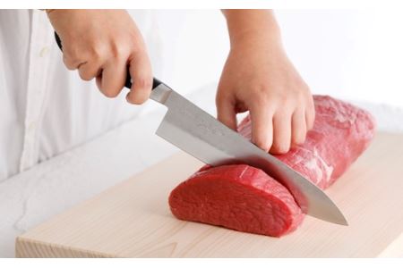 H47-11 虎徹 ヤスキハガネ青紙2号 牛刀包丁 200mm（安田刃物）