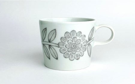 【波佐見焼】デイジー （青・グレー） コーヒーカップ＆ソーサー ペアセット 食器 皿 【西山】【NISHIYAMAJAPAN】 [CB115]  父の日 波佐見焼