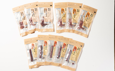 O19　宍粟鹿肉100%　犬・猫の無添加おやつ　柔らかい（ソフトタイプ）3種類計11袋　【 ペット 用品 ペットフード 低脂肪 高タンパク 鉄分 ジビエ ヒューマングレード ソフト 】