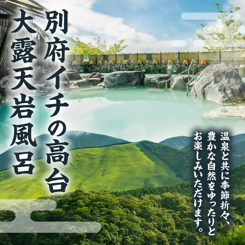 【効能たくさん！白濁の硫黄泉】絶景！大露天風呂入浴回数券（大人５回券）_B039-015