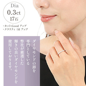 PT 0.3ct ハーフエタ Ring R3691DI-P2 プラチナ アクセサリー ジュエリー プレゼント 宝石 記念日 かわいい レディース
