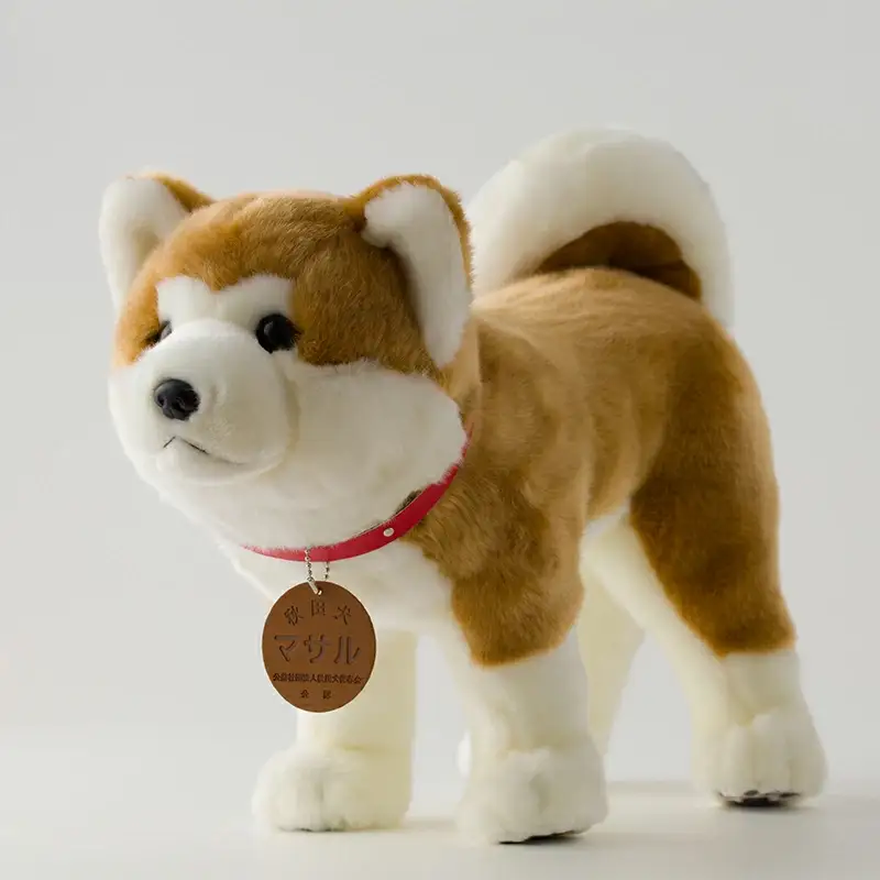 205P7302 秋田犬マサル　ハンドパペット＆ぬいぐるみ　立ちＬサイズセット
