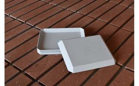 1616/ TY Square Plate 165 Gray 5枚セット【1616/arita japan】有田焼 食器 器 皿 中皿 角皿 スクエア プレート グレー シンプル A35-333