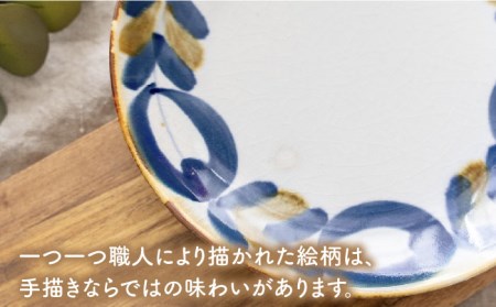 【波佐見焼】藍ブルー 和皿 （草花・十草） プレート 7寸皿 21cm 2枚セット 食器 皿 【藍染窯】 [JC86]  波佐見焼