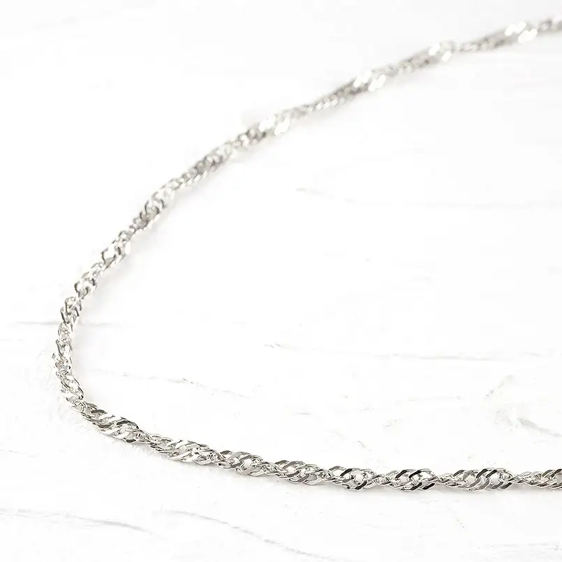  純プラチナ ネックレス 60cm チェーン のみ ロングネックレス プラチナ pt999 2.8mm スクリュー チェーンだけ シンプル ジュエリー 山梨県 昭和町 送料無料 管理番号210224mro101n60m SWAA033